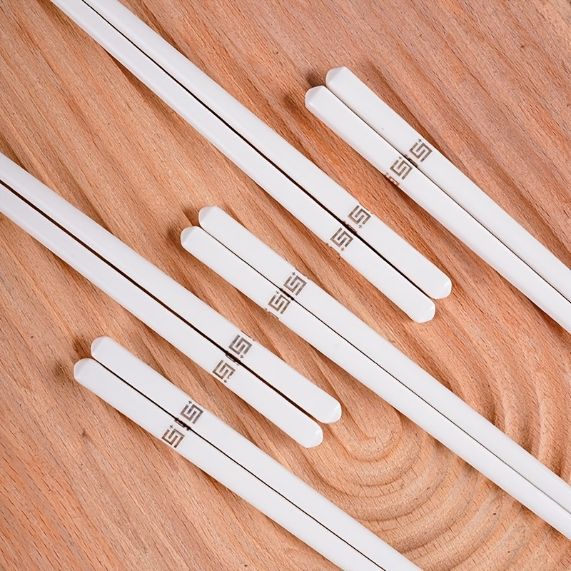 

5 Pairs Ceramic Chopsticks, Household Anti-mildew Anti-slip Antibacterial High Temperature High-end Chopsticks, Porcelain Tableware, Kitchen Supplies