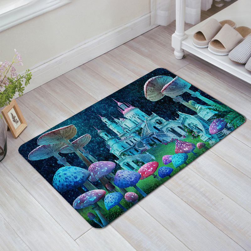 Bathroom Door Mat Semicircular Carpets Entrance Doormat Anti Slip Floor Mat  Boho Bedside Strong Water Absorbent Rug Home Supply - AliExpress