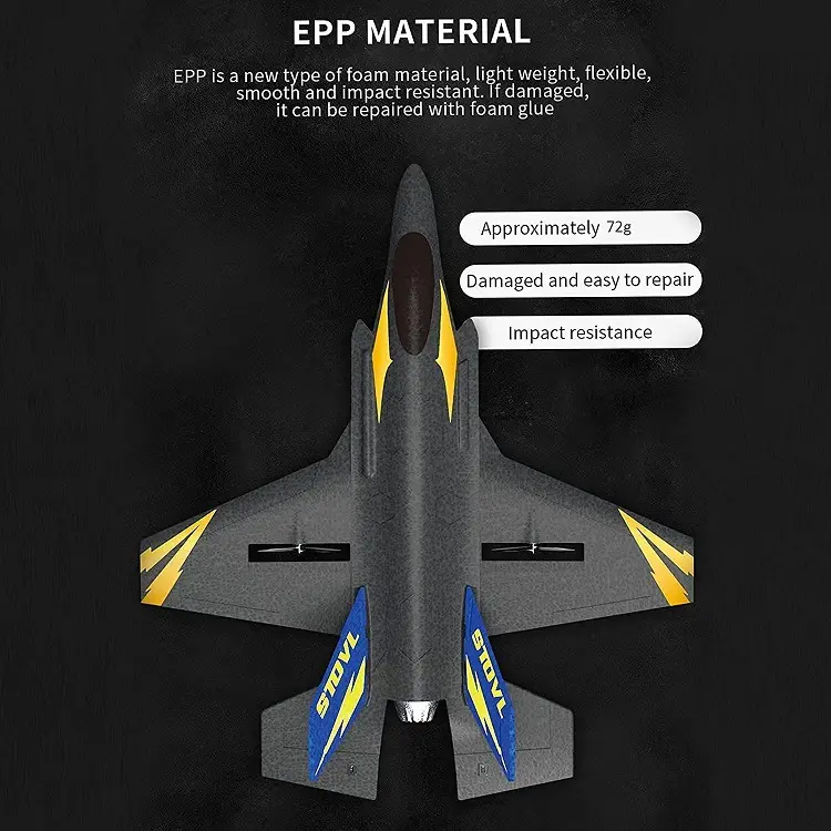 fixed wing model, beginner f35 remote control aircraft child fighter model glider foam adult drone helicopter toy bomber boy fixed wing model details 2