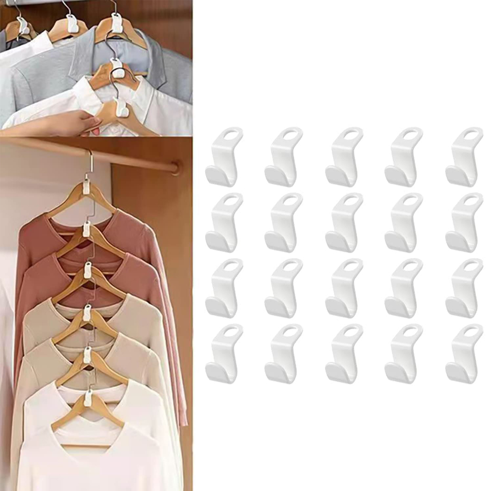 Dropship 18pcs Clothes Hangers Connector Hooks, Space Triangles