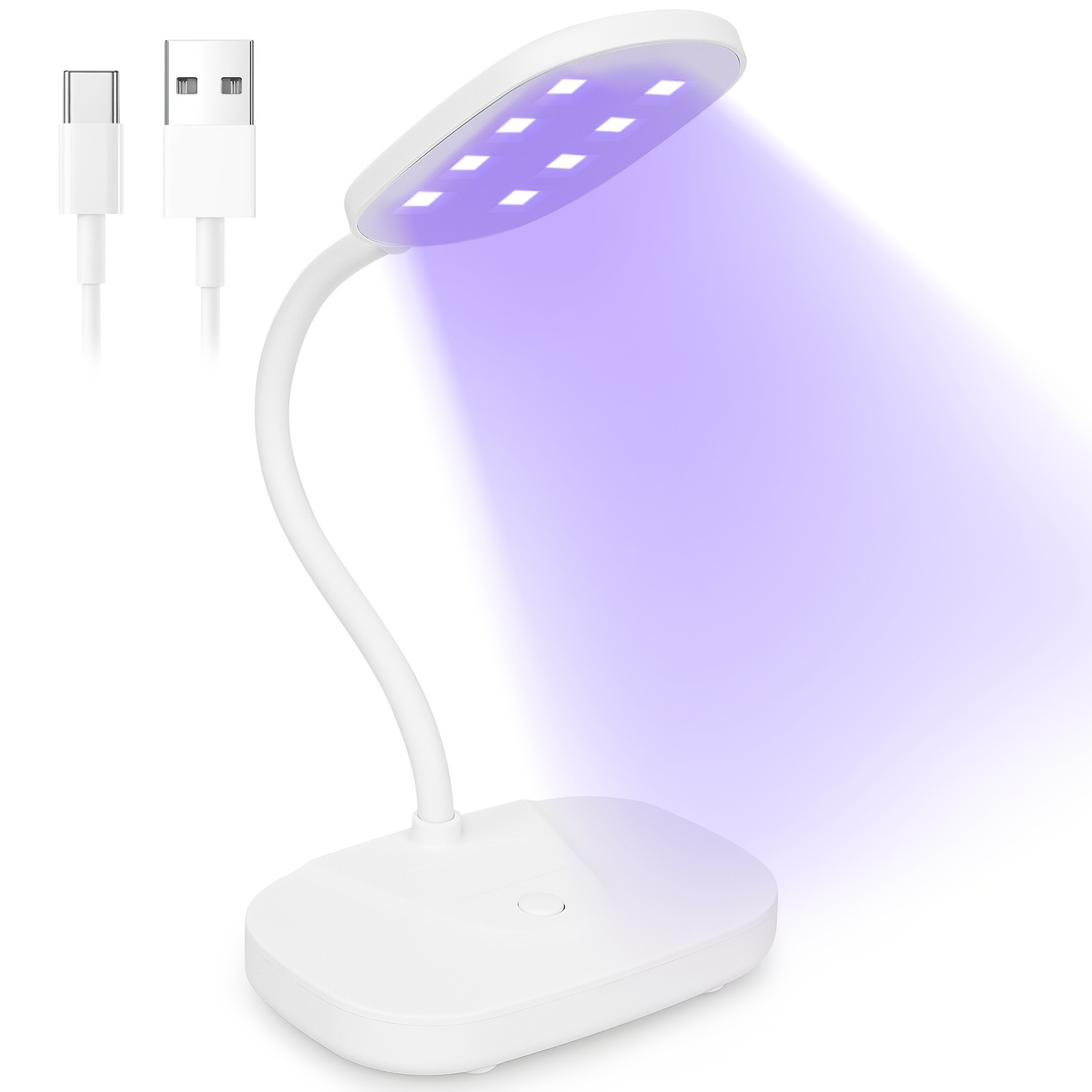 AORAEM LED Nail Lamp 3W LED Nail Light for Gel Nails Flash Cure Gel Nail  Polish