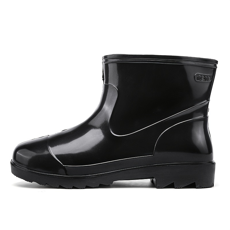 Men's Rain Boots Waterproof Rubber Sole Outdoor Casual Rain Shoes Men's ...