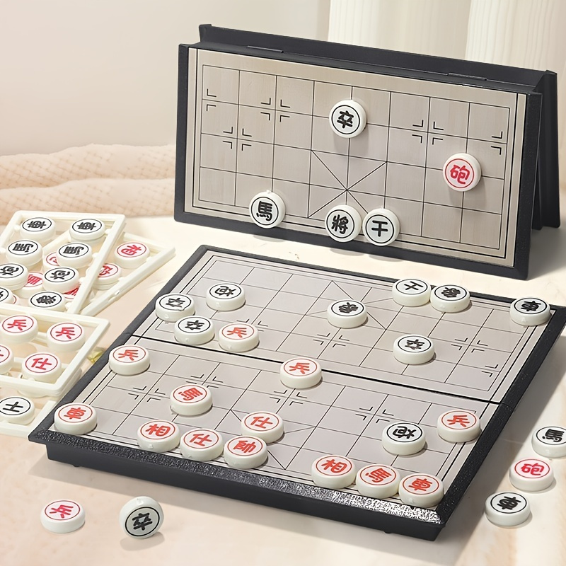 Jogo de xadrez chinês portátil jogo de tabuleiro família xiangqi