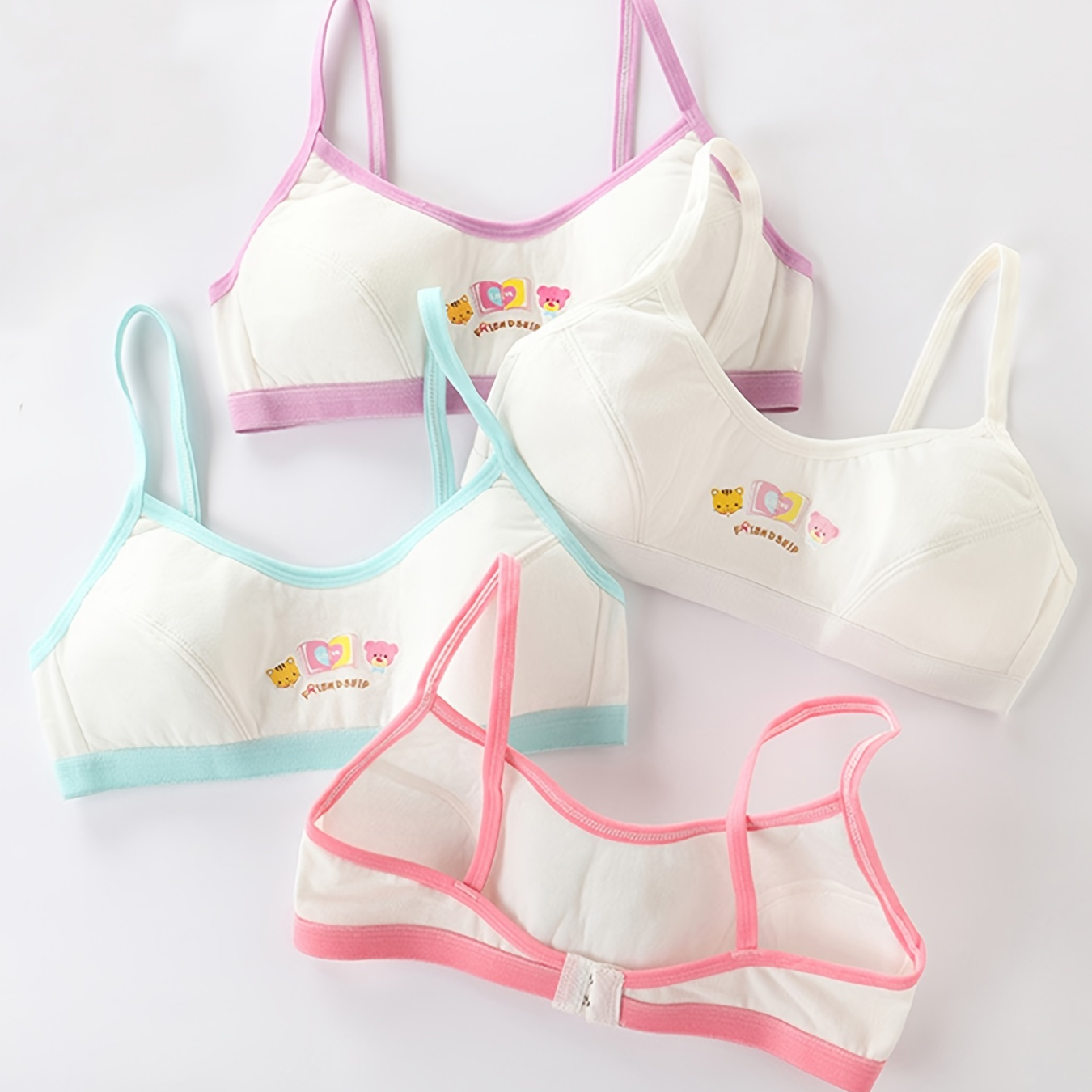 Girls Cartoon Animals Graphic Bras Comfortable Sports - Temu Japan