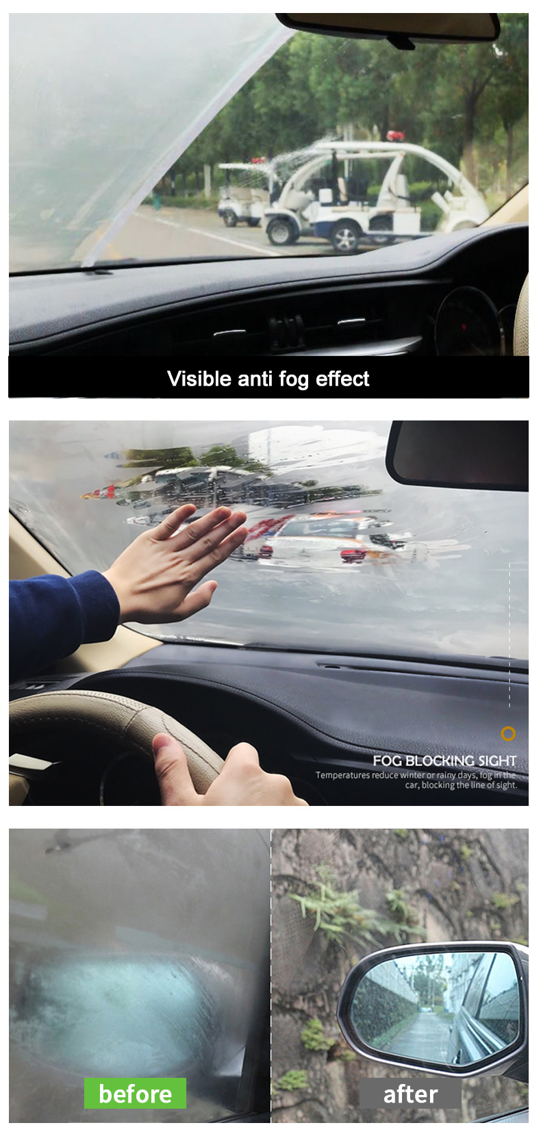 Car Defogging Wipe Windshield Defogging Car Window Cleaner - Temu