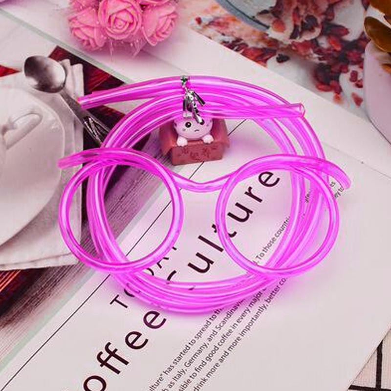 Silly Straw Glasses Eyeglasses Straws Eyeglasses Crazy Fun Loop Straws  Novelty Drinking Eyeglasses Straw for Annual Meeting, Fun Parties, Birthday  - Assorted Colors 