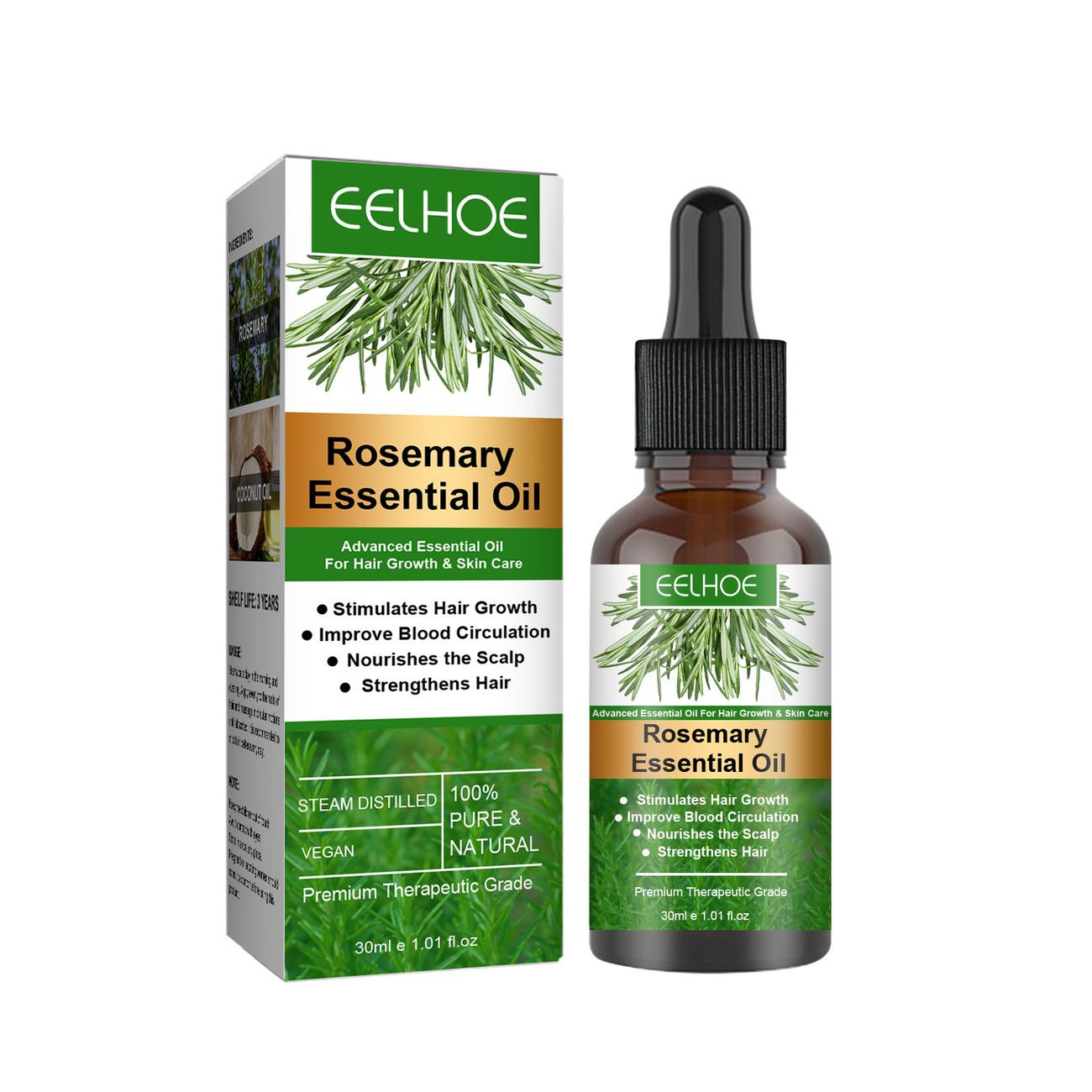 Rosemary Oil For Hair Rosemary Essential Oil For Daily Use Repair Damaged  Hair Strengthens Hair For Men And Women - Beauty & Personal Care - Temu