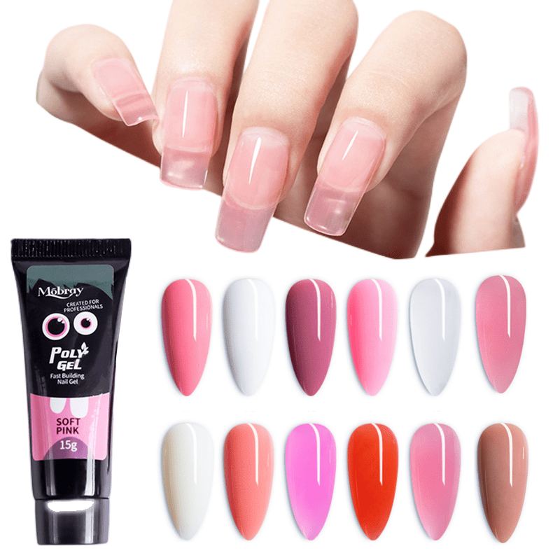 Buytra 15ml Poly Acrylic Gel Nail Art Extension Quick Building Gum  Transparent 