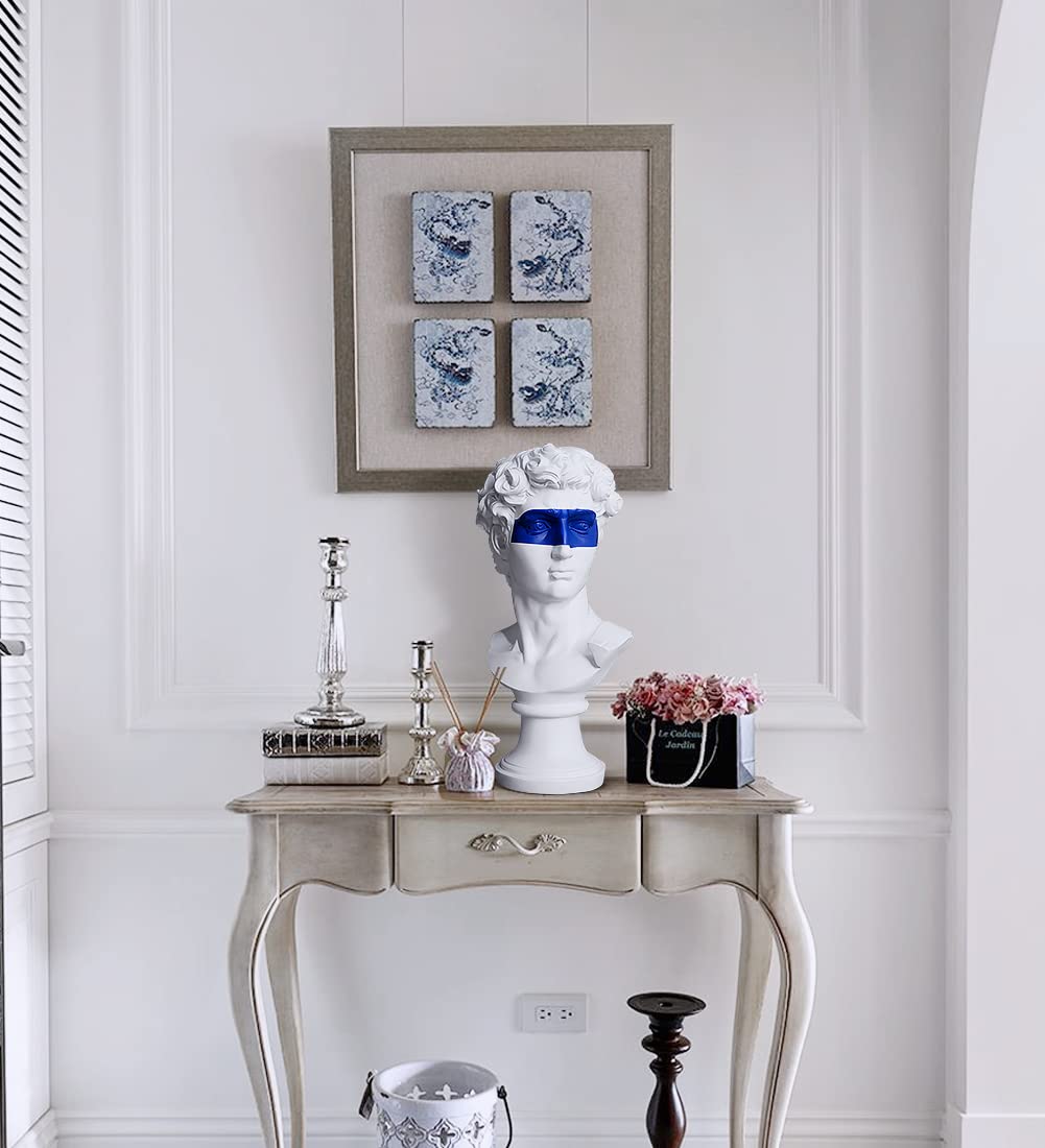 Greek White Mask David Man Statue Classic Resin Roman Temu Canada