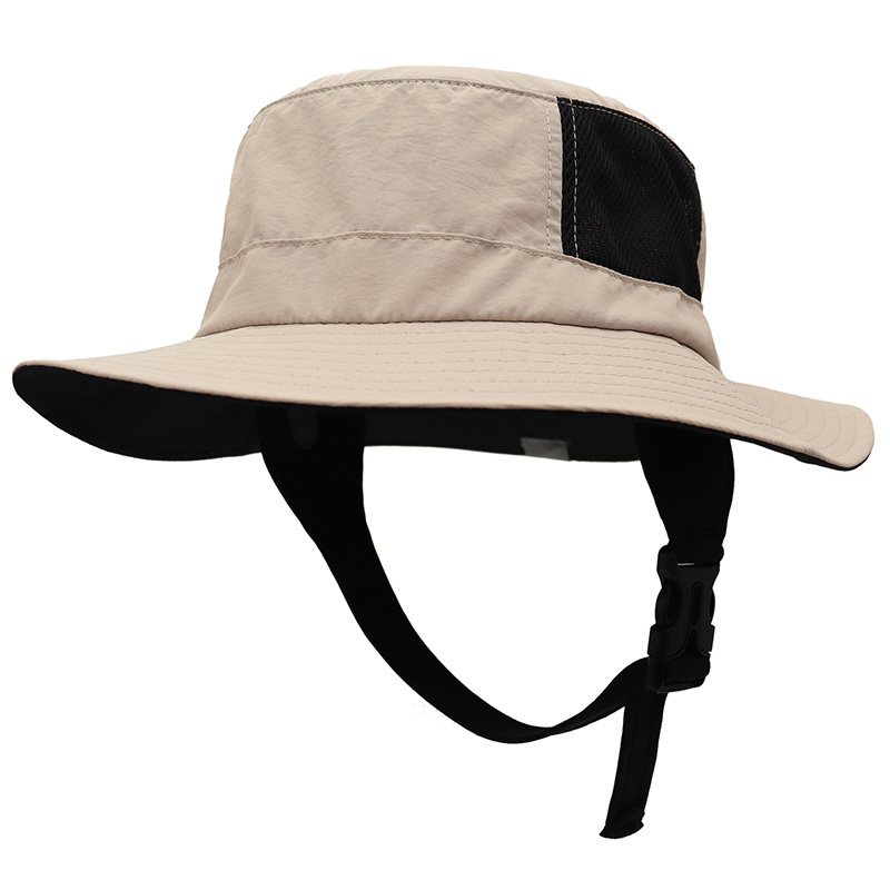 Khaki Sporty Sun Protection Hat, Men's Wide Brim Sun Visor Foldable Hiking Fishing Hat Reflective Film Outdoor Fisherman Hat
