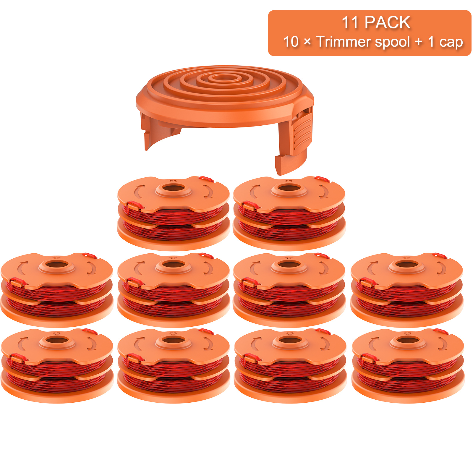  10 Pack String Trimmer Replacement Spool Compatible