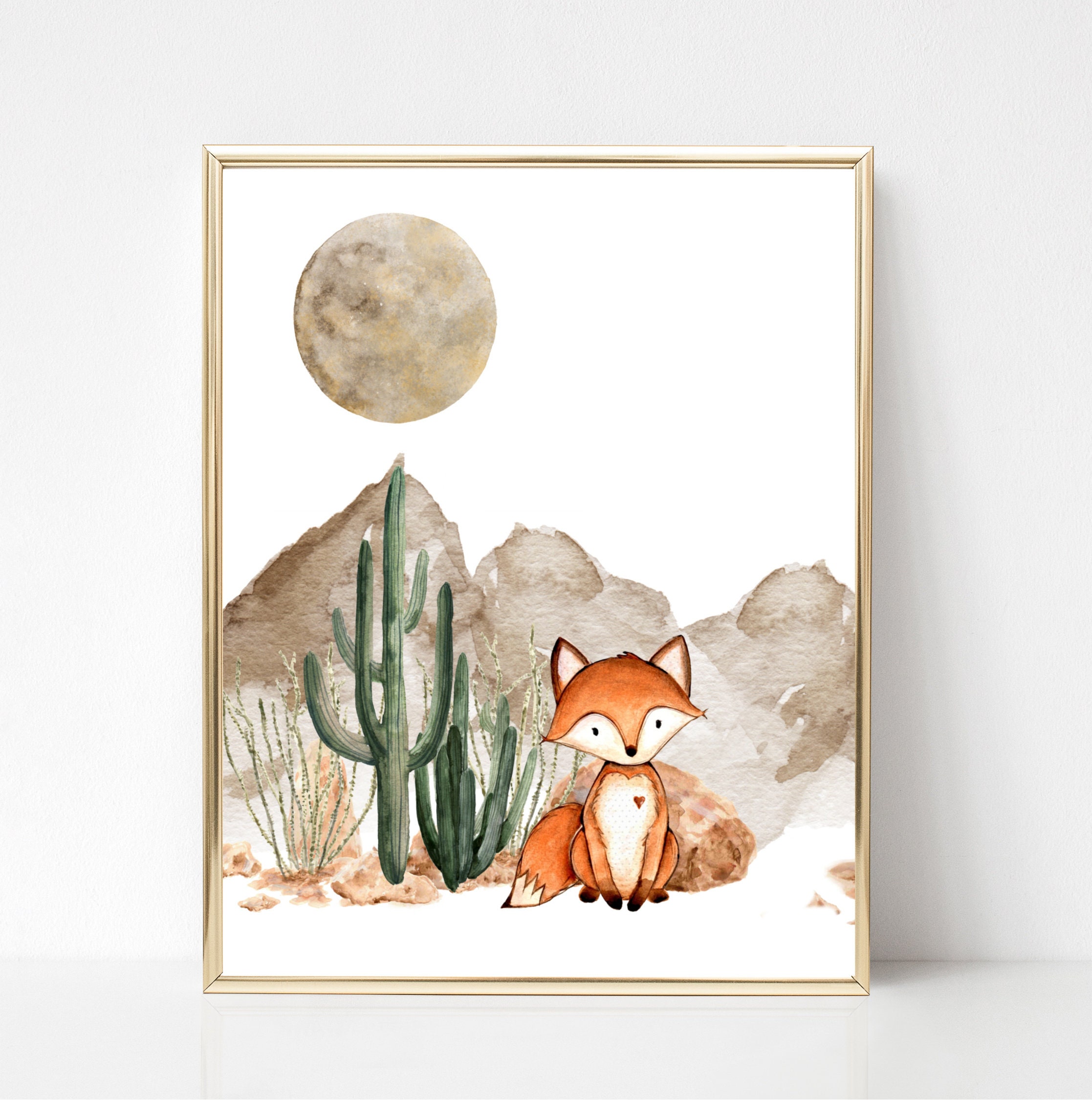 Cactus Nursery Art Prints, Boho Nursery Decor, Gender Neutral Nursery