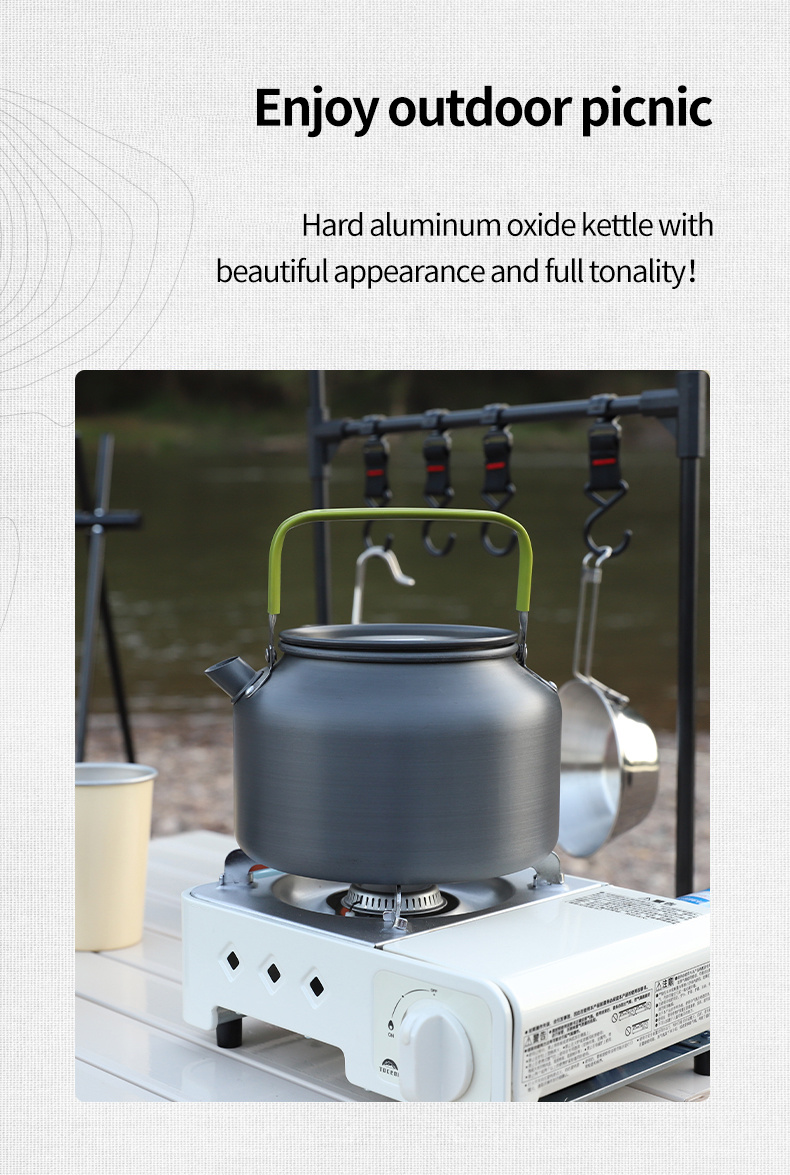 Large Capacity Hard Aluminum Oxide Coffee Pot For Outdoor Camping,  Mountaineering Fishing Portable Teapot, Picnic Handle Anti-scalding  Non-slip Boiling Kettle - Temu