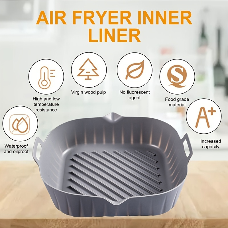 Silicone Air Fryer Liner Rectangle Silicone Air Fryer Liners 7.8 Inch Ninja  5 in 1 Air Fryer Replacement - China Air Fryer and Best Air Fryer price