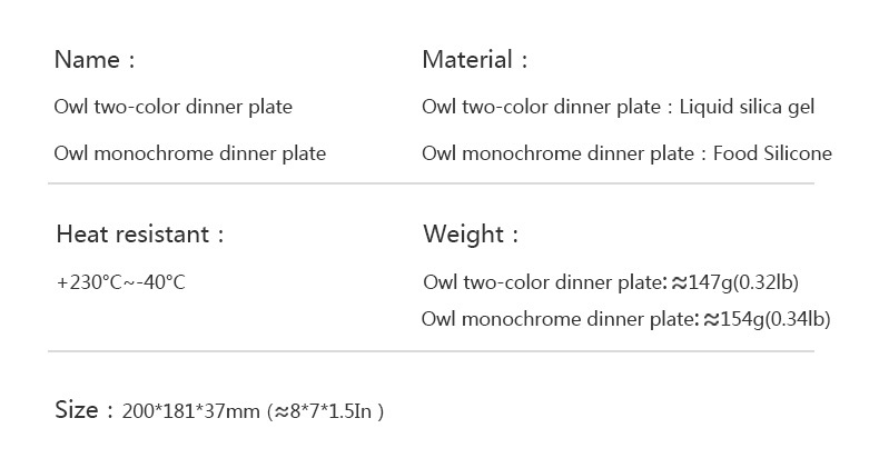 Assiette de dîner pour bébé très populaire, assiette de dîner à ventouse,  assiette de dîner en silicone pour enfants, assiette de dîner hibou,  vaisselle de complément alimentaire - Temu Belgium