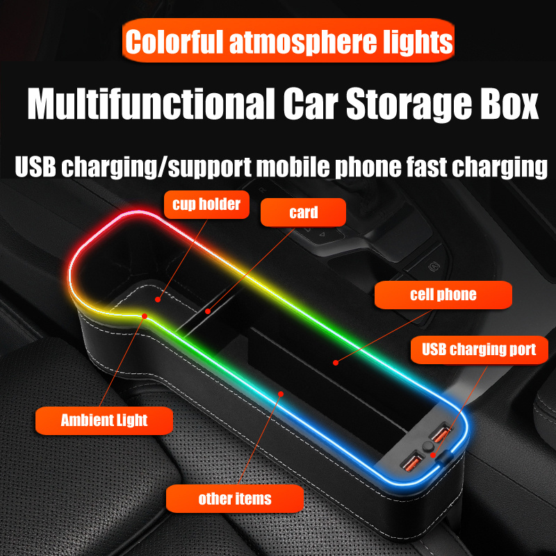 Multi functional Auto Holder Storage box Car Cell Phone Charger