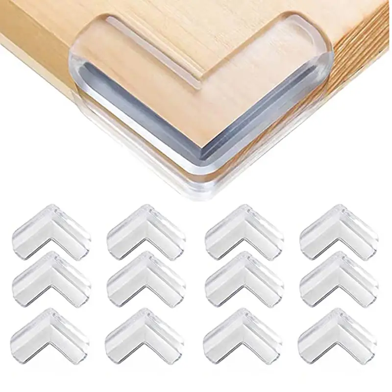 Vorkoi Clear Corner Guards(12 PCS),Table Corner Protectors,Clear Edge Bumpers, Corner Protector for Baby,Kids,Furniture,Cabinet,Glass,Coffee Table,ect., Size