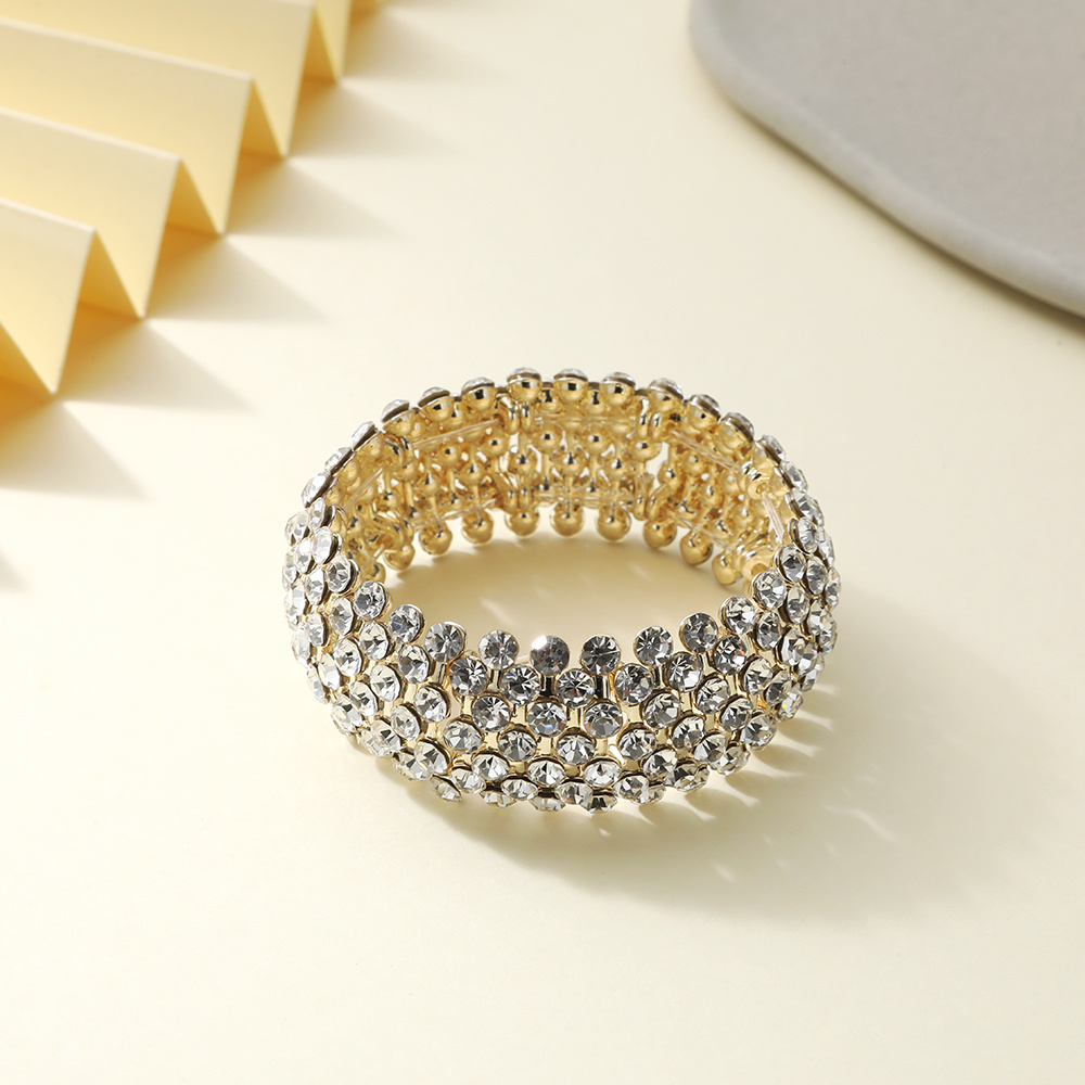 Rhinestone Pearl Hair Tie Elastic Bands Ponytail Holder Headband