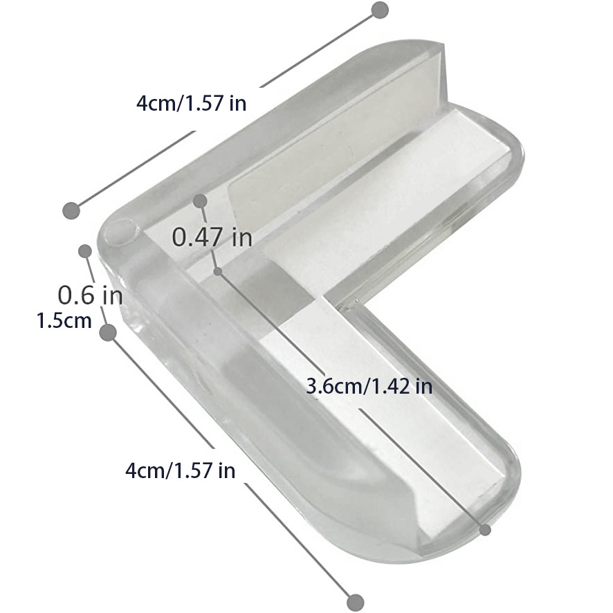 4-Pack) Clear Edge Bumpers Corner Protectors for Baby Safety from