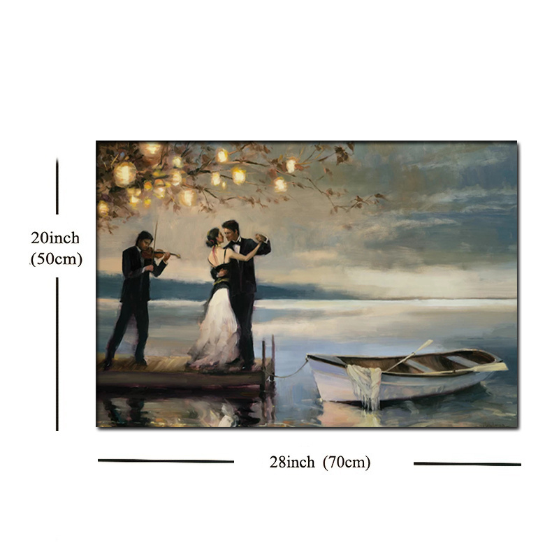 1pc HD impresión boda pintura pareja imagen hogar Decoración pared  sin