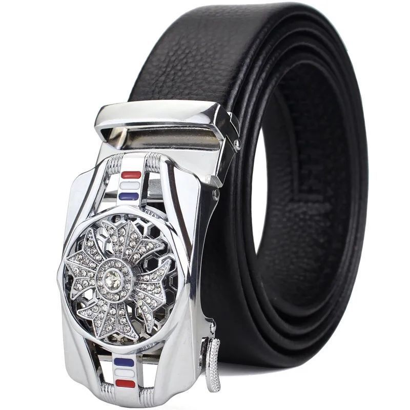 Rotatable Automatic Buckle Men's Belt