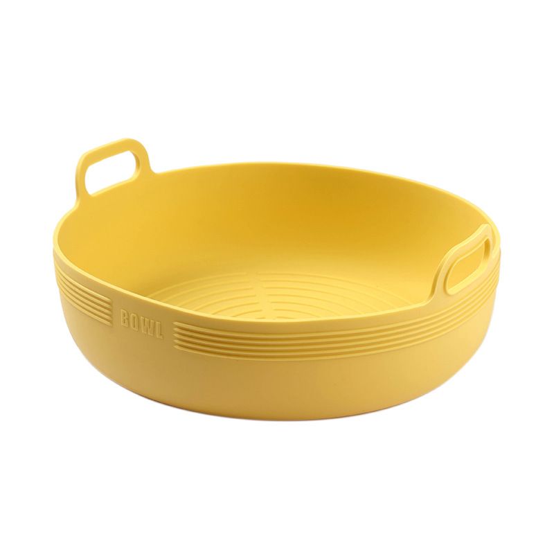 Deago Air Fryer Silicone Liners 6.5 for 1-3.5 QT Reusable Air Fryer Pot  Round Air Fryer Silicone Baking Tray Easy Cleaning for Oven Accessories  (Yellow) 
