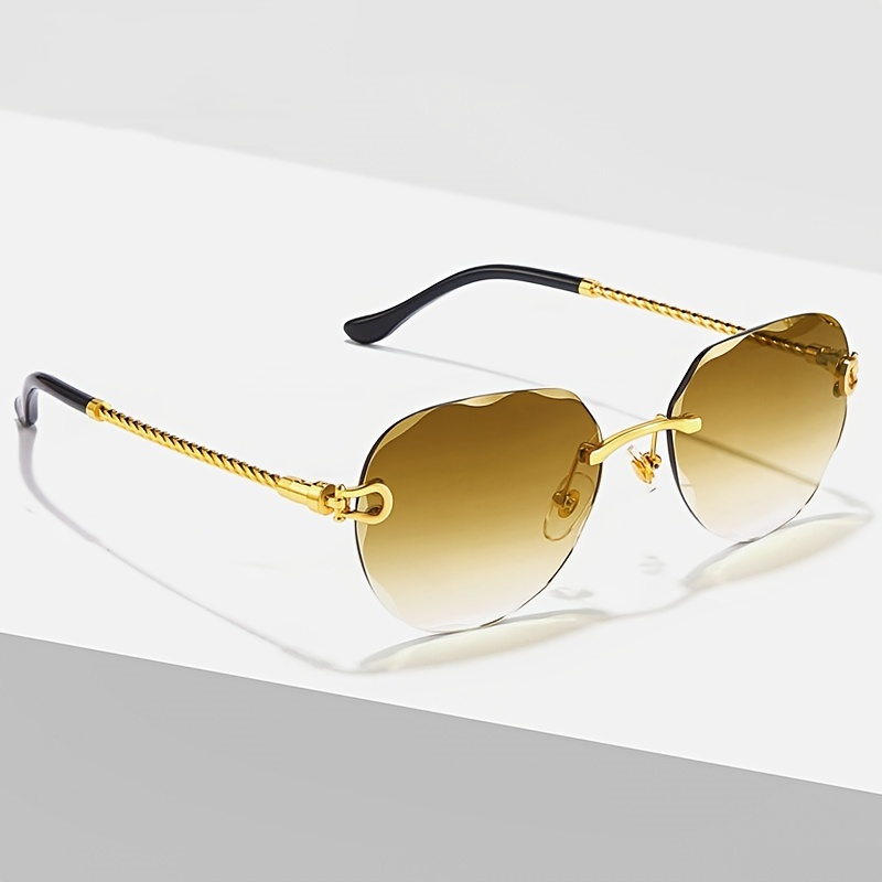 2023 Luxuriöse modische randlose Sonnenbrille mit - Temu Germany