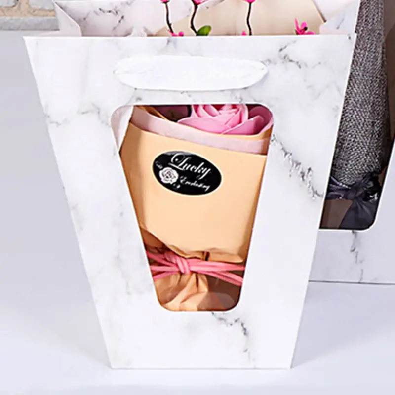 1pc Valentine'S Day Flower Packaging Bag For Flower Shop, Portable