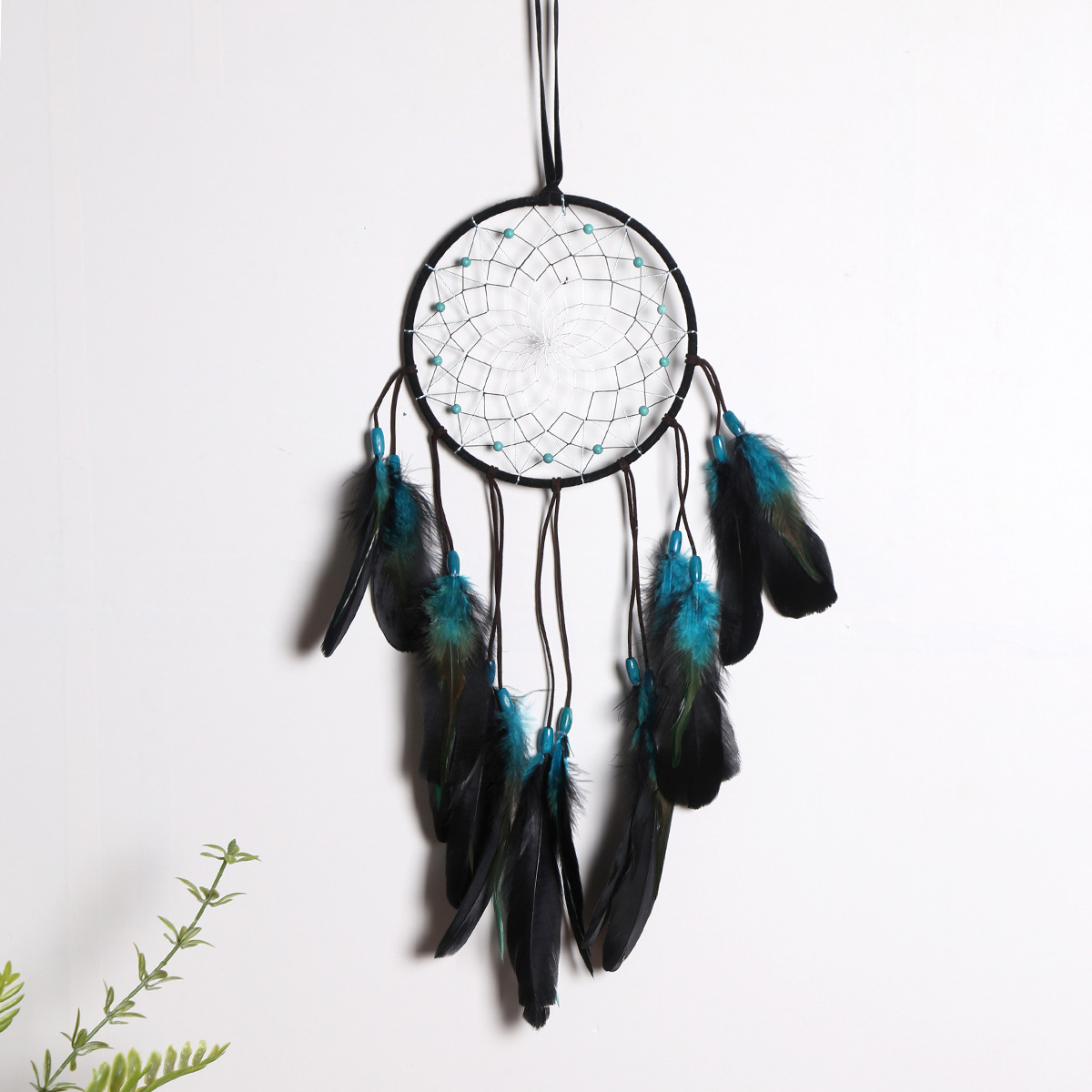 1pc Black Vintage Style Home Wall Hanging Dream Catcher Decorative Wall ...