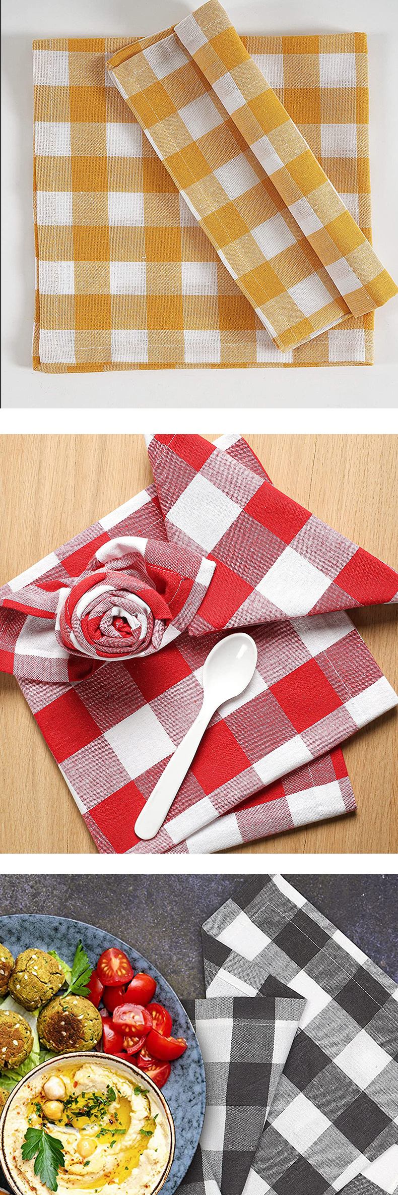 Christmas Cloth Napkins Buffalo Plaid Cloth Napkins Reusable - Temu