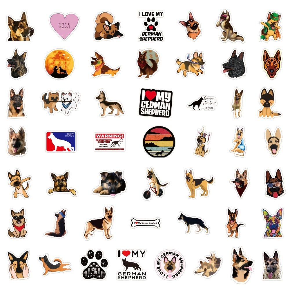 50pcs Cartoon Dog Sticker For Kawaii Sticker Wall Art Sticker For Water  Bottle Phone Waterproof Vinyl Stickers Vinyl Decals | Don't Miss These  Great Deals | Temu