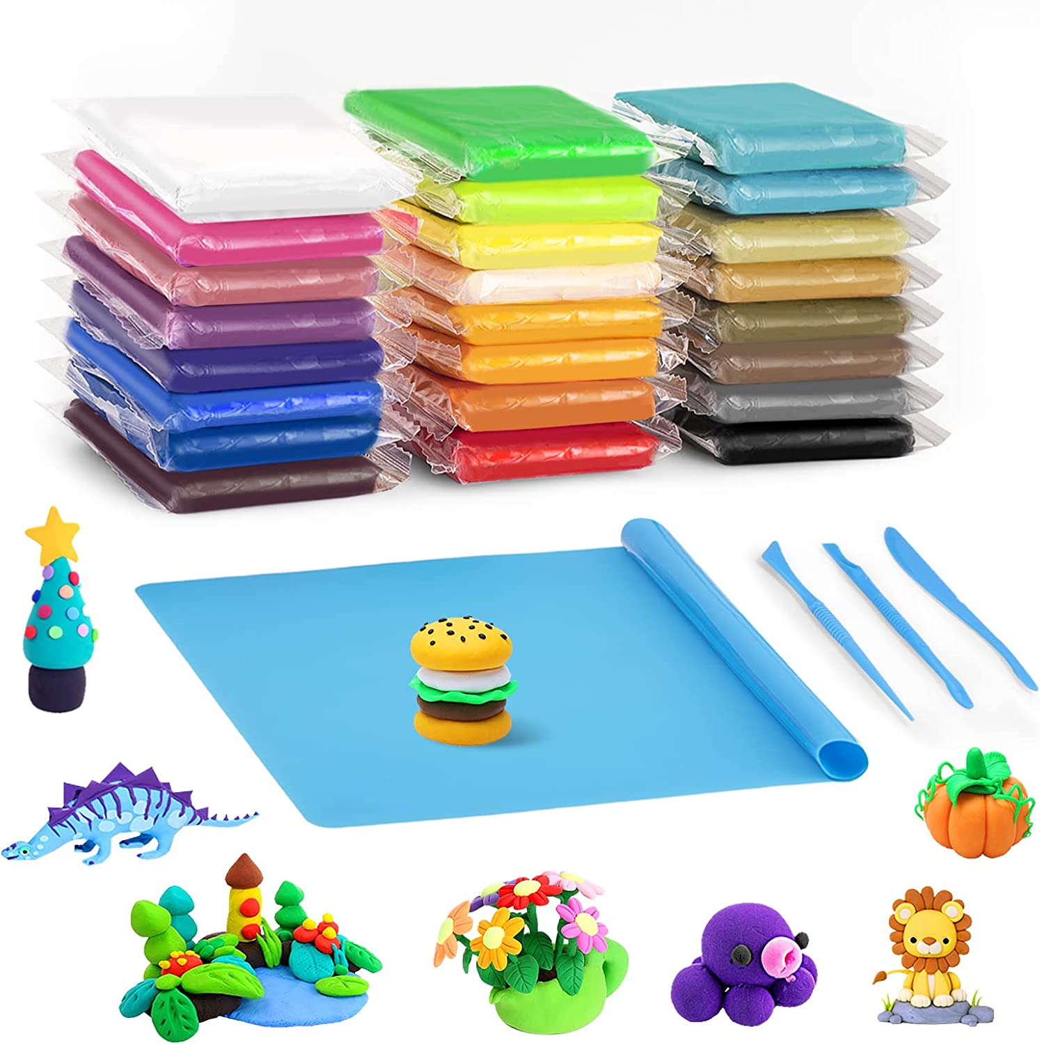 24/32 Colors Material Package Tool Set Kids Color Clay Diy - Temu