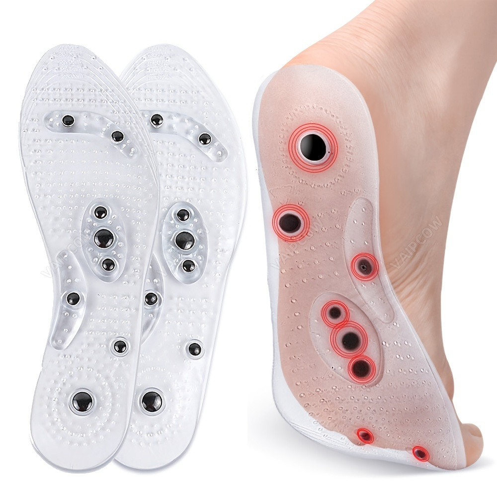 

1pair/2pcs Magnetic Massage Insoles, Men Women Silicone Insole, Foot Massager Shoe Pad Foot Inserts