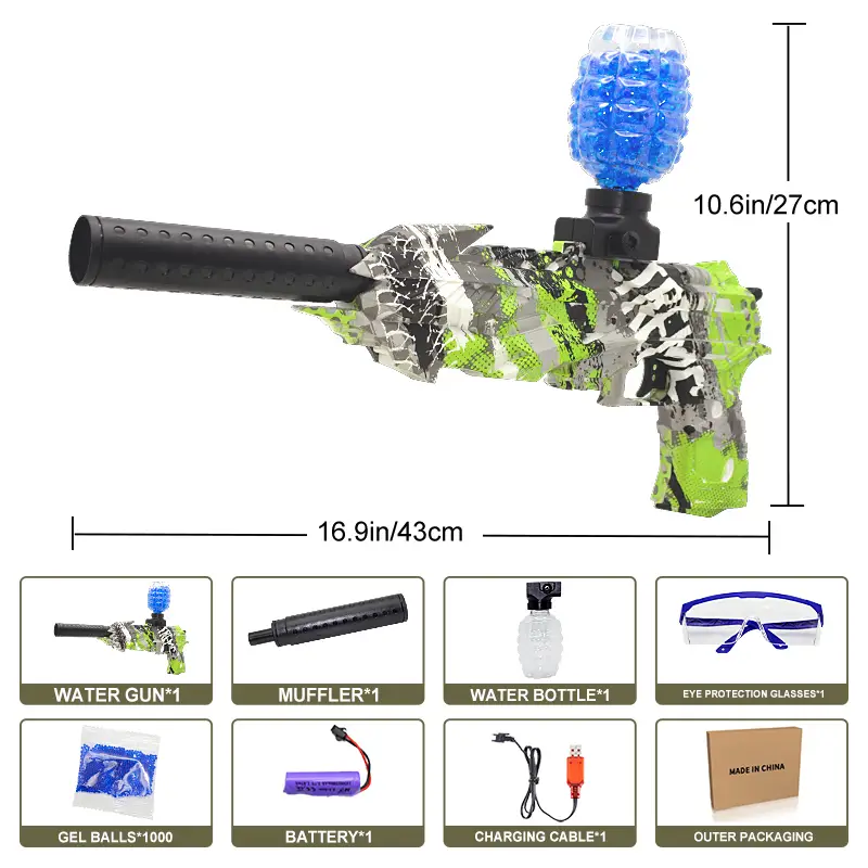 Electric Gel Ball Blaster Toys Eco Friendly MP5 Splatter Ball Blaster Gun Toy Automatic Outdoor Games Gun Toys For Activities Team Game Adult Toys And Kid Toys