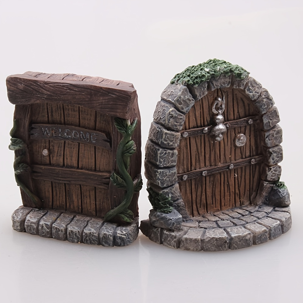 

1pc Outdoor Simulation Of Small Doors And Windows Micro Landscape Home Arts Crafts Decoration