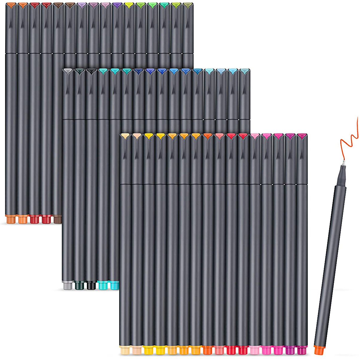 Teskyer 48 Colors Journal Planner Pens, Colored Pens Fine Point Markers  Drawing Pens Porous Fineliner Pen for Writing Note Taking Calendar Coloring
