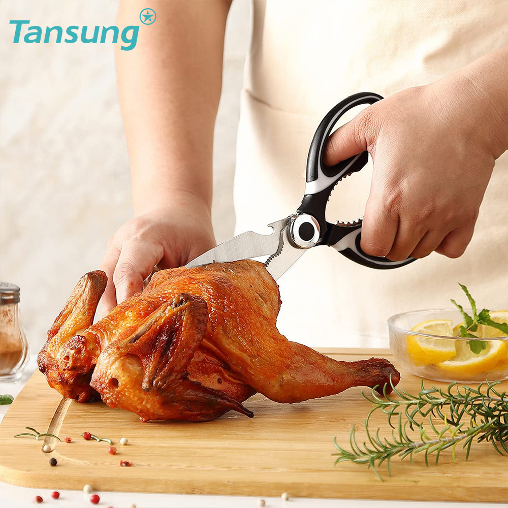 TANSUNG Heavy Duty Kitchen Shears With Cover - All Purpose Stainless Steel  Scissors For Chicken, Fish, And Meat - Sharp And Durable Kitchen Gadgets