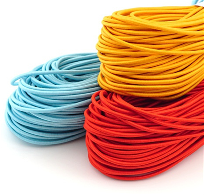 Banda elástica redonda de un solo núcleo, cuerda de goma Flexible, cordón  elástico, accesorios de costura