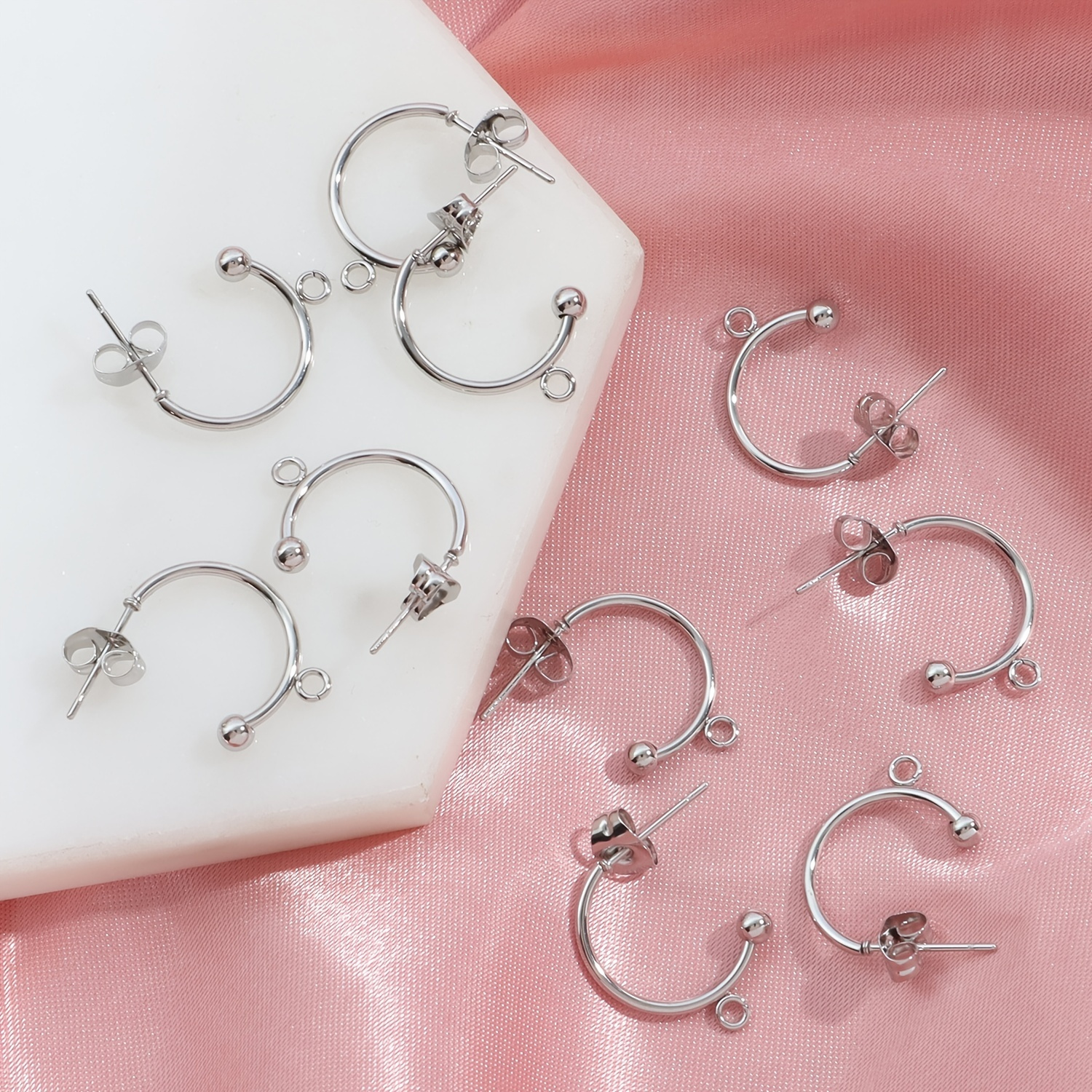Stainless Steel Coil 304 Ball Earring Hooks Ear Fish Wire - Temu