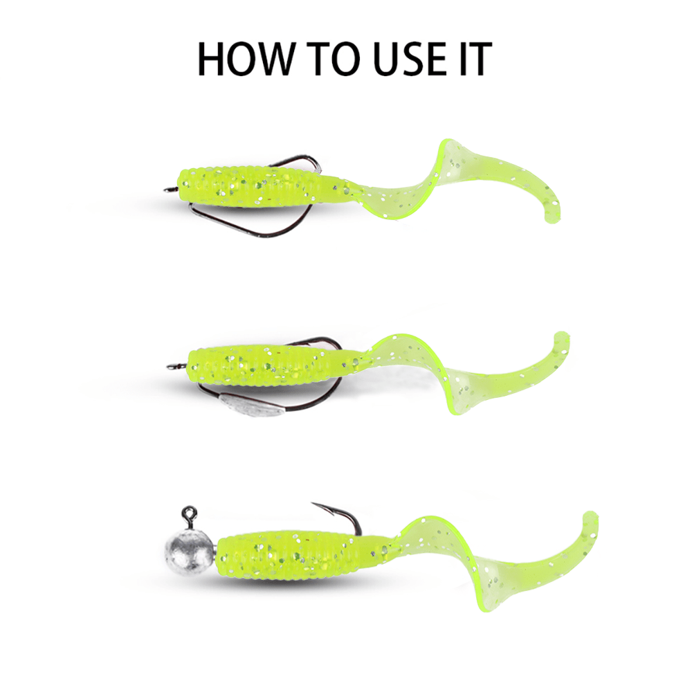 Soft Fishing Lure Silicone Artificial Wobbler Worm - Temu