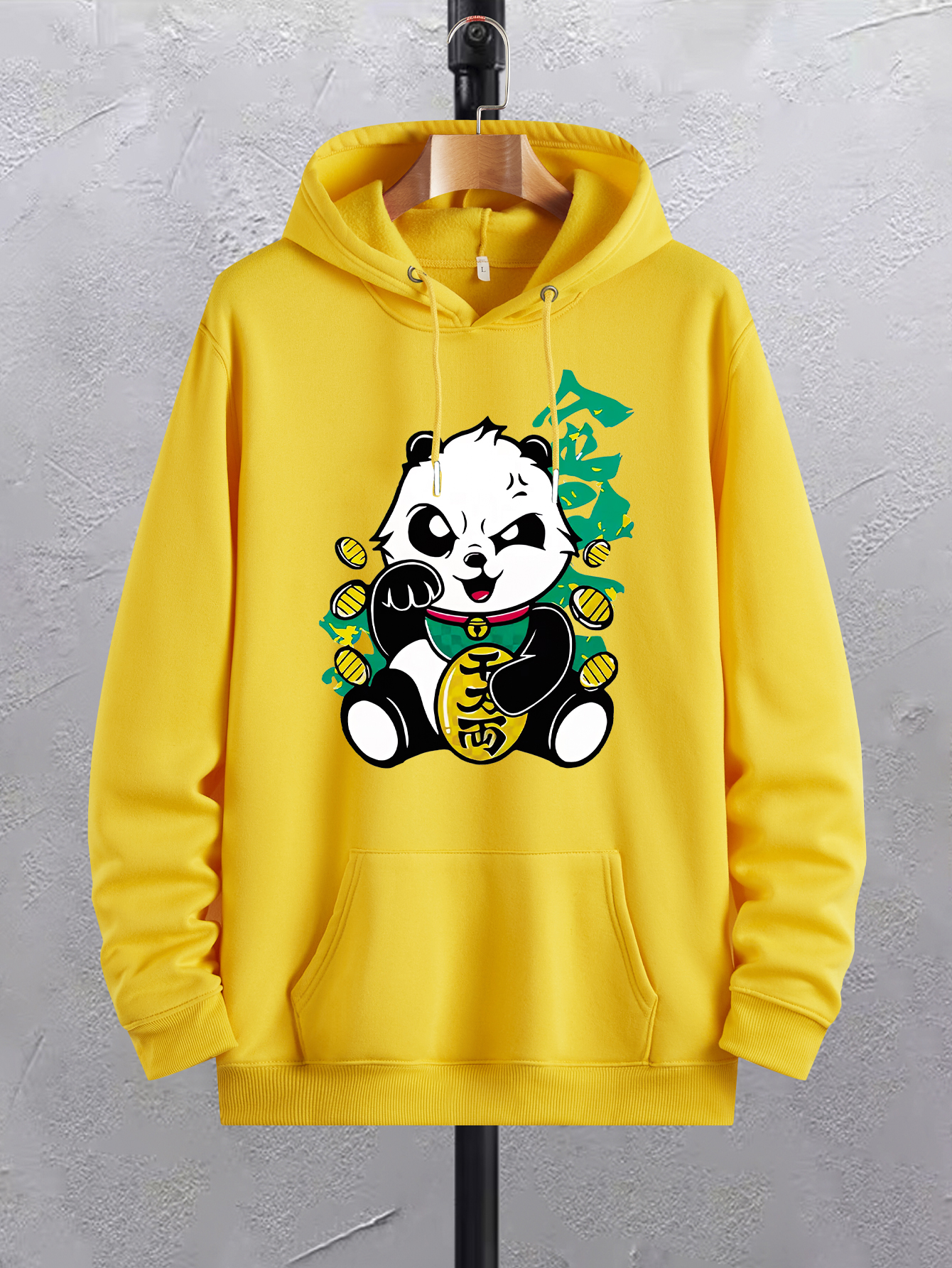 men s plus size cartoon panda print warm fleece hoodie Temu United Kingdom