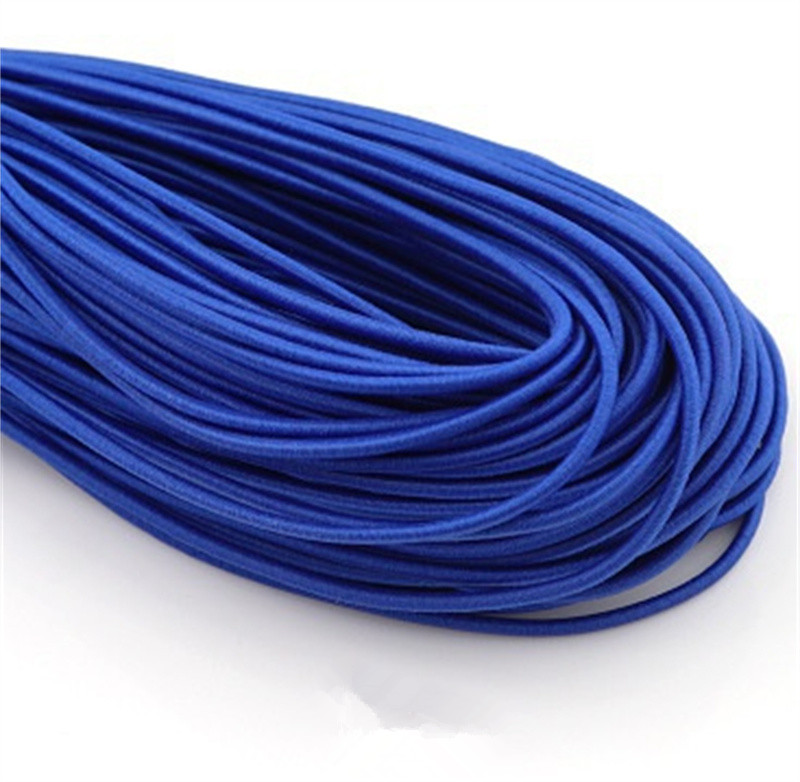 Cordón elástico redondo Azul Oscuro 2mm x 3M. Labores, Costura y