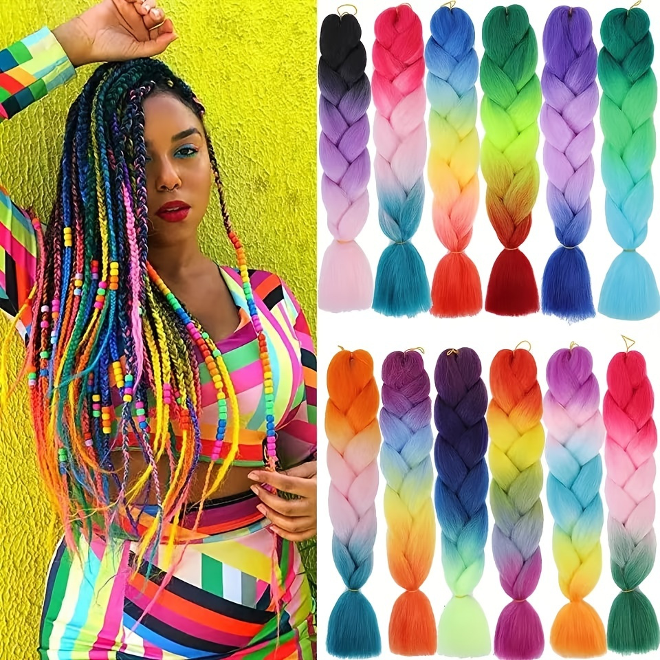 Ombre Braiding Hair Synthetic Crochet Braids Twist 28 Inch Ombre Two