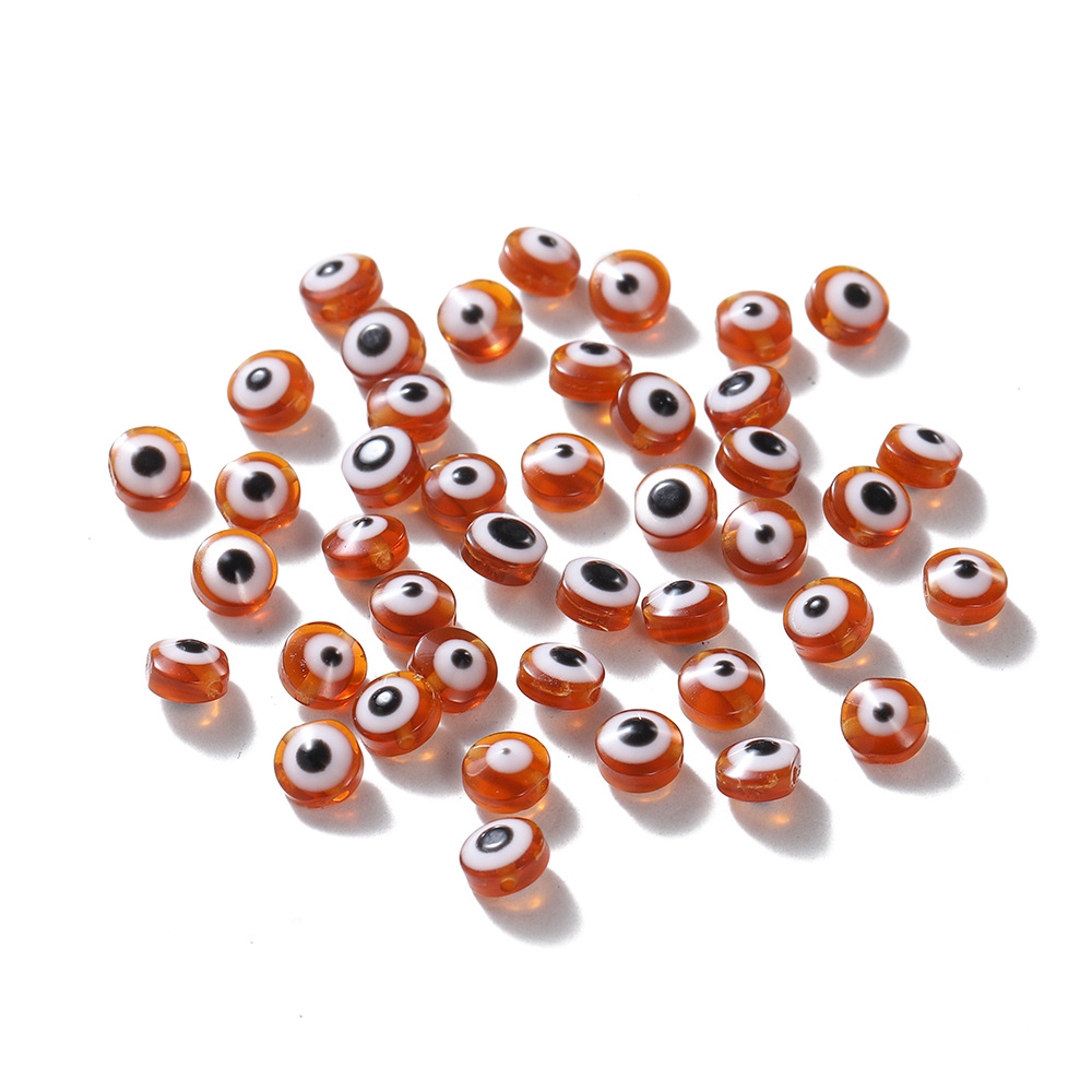 Resin Oval Turkey Evil Eye Beads Round Loose Spacer Beads - Temu