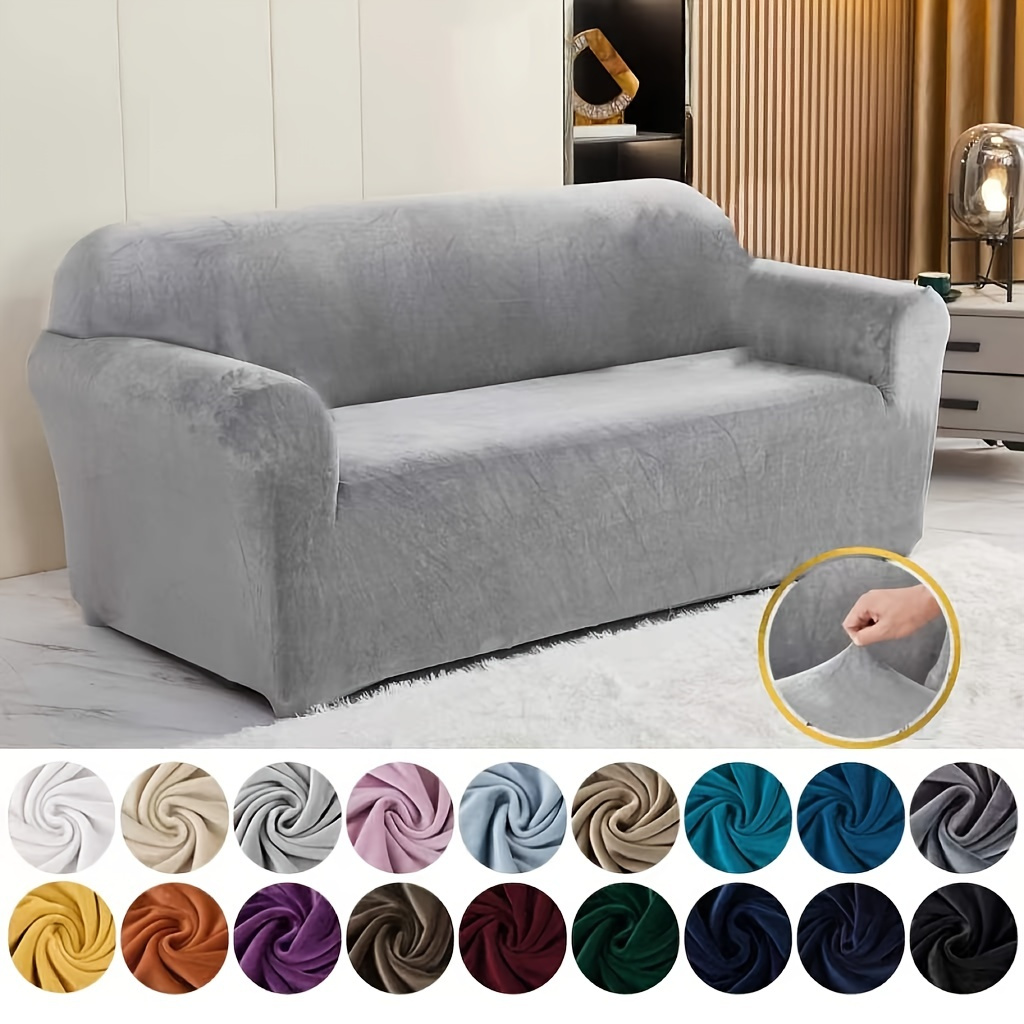 1pc Fashion Elastic Velvet Sofa Cover Thick Warm Plush Slipcover For Living  Room Party Home Winter Luxury Couch Longue Furniture 1 2 3 4 Seat L Shaped  Without Pillow Case 35 118 - Home & Kitchen - Temu