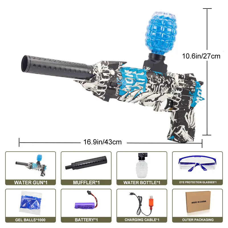 Electric Gel Ball Blaster Toys Eco Friendly MP5 Splatter Ball Blaster Gun Toy Automatic Outdoor Games Gun Toys For Activities Team Game Adult Toys And Kid Toys