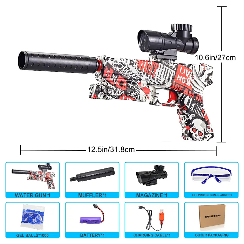 Electric Gel Ball Blaster Toys Eco Friendly MP5 Splatter Ball Blaster Gun Toy Automatic Outdoor Games Gun Toys For Activities Team Game Adult Toys And Kid Toys