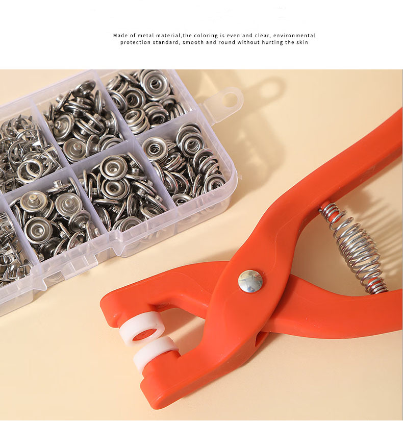 Five-prong Button Installation Tool Snap Tool Kit Metal Snap Ring Belt  Fastening Pliers Clamping Tool