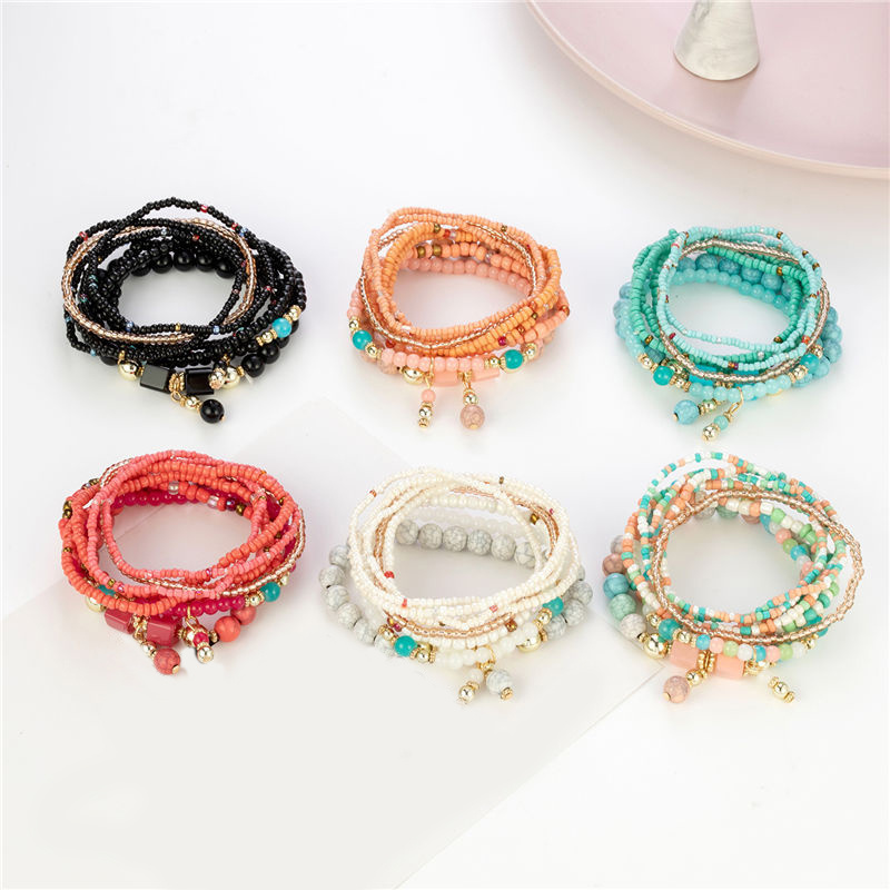 Creative Bohemian Bracelet Layered Beaded Stretchable - Temu