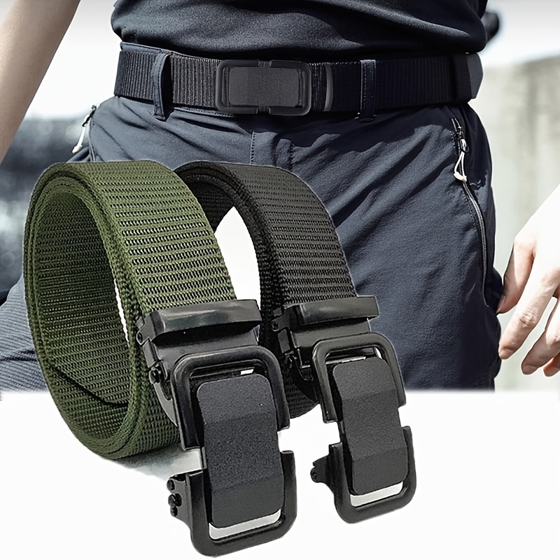 Founders & C Mens Work Belt 1.5,Military Tactical Stretch Nylon Web Belt  with Quick Release Buckle
